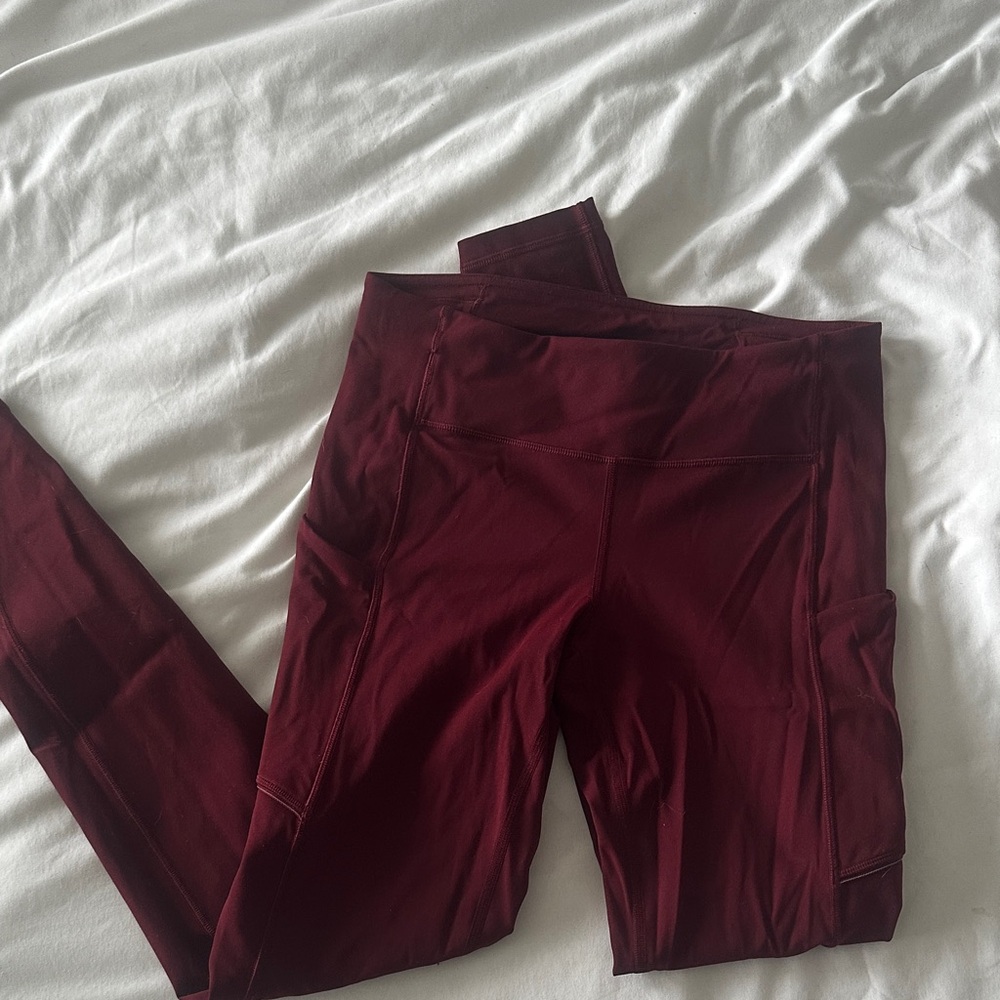 Lululemon Burgundy Swift Speed Leggings